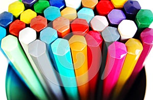 Coloring pencils in box