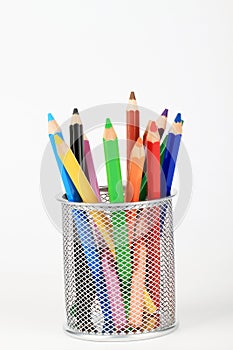 Coloring pencils in holder