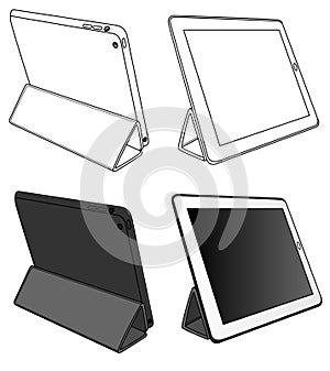 Coloring Tablet PC isolated