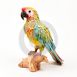 Coloristic Parrot Art In Wood By Julian Awg