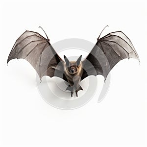 Colorized Bat Flying Over White Background - Joel Robison Style