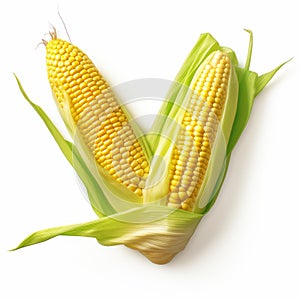 Colorized Corn: A Playful And Vibrant Photo Of Freshly Picked Ears photo