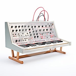 Colorized Mechanical Synthesizer On Display Stand - American Studio Craft Movement photo
