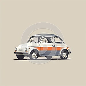 Colorized Police Car Poster With Annibale Carracci Style Design