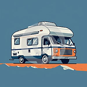 Colorized Rv Ad Posters With Clean And Simple Designs