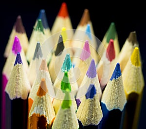 Colorpencils in different colors.