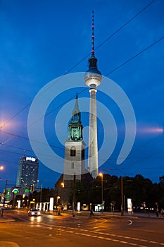The colors of Berlin by night photo