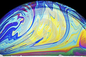 colors in a bubble soap photo