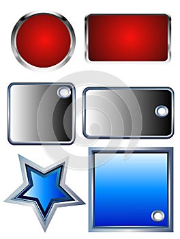 Colors Buttons with metal borders