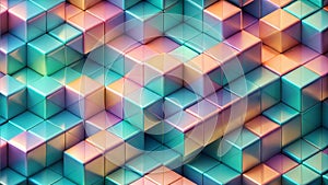 The colors of the cubes are bright and vibrant, and they create a sense of movement and energy in the image