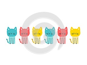Colors cute cats