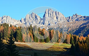 The colors of the Dolomites in autumn