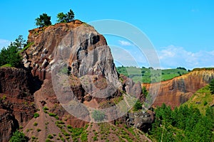 The colors of extinct vulcano of Racos Brasov, Romania, Heghes Peak