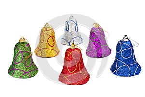 Colors handbell decoration for a new-year tree