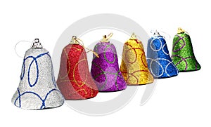 Colors handbell decoration for a new-year tree