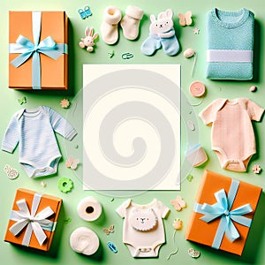 Colors of Happiness: Greeting card for a newborn baby