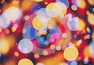 Colors include red, orange, yellow, blue, and white, creating a festive