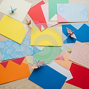 Colors including red blue yellow orange and green with some featuring