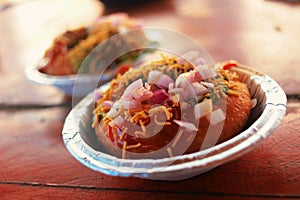 Colors Of Indian Traditional Kachori Food. Snack