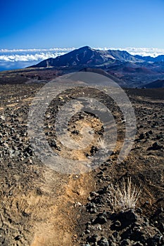 Volcanic crater at Haleakala National Park on the island of Maui, Hawaii.