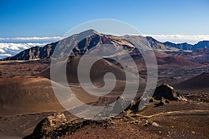 Volcanic crater at Haleakala National Park on the island of Maui, Hawaii.