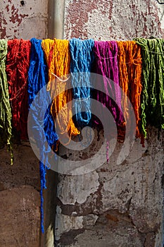 Colors of Moroccan tannery