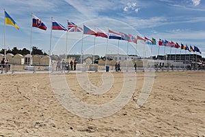 Colors of the nations at D-Day ceremony