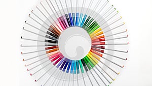 Colors pencils isolated on a white background