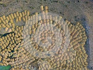 colors of soil heaps formed at different time intervals