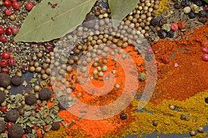 Colors spices composition