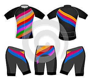 Colors on sports t-shirt cycling vest