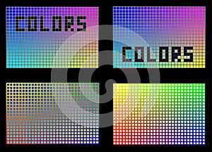 Colors in squares.