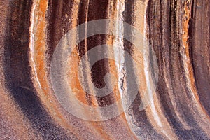 Colors structures Wave Rock, Hyden, Western Australia