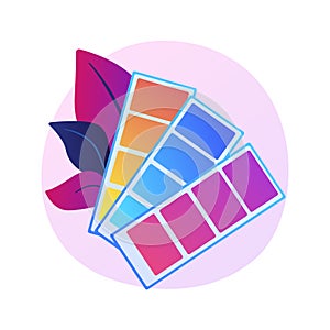 Colors swatches palette vector concept metaphor.