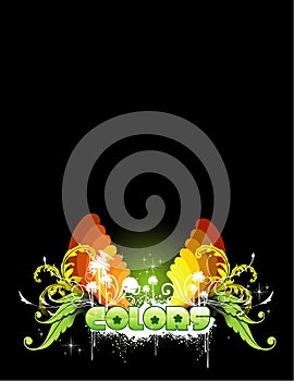 Colors vector composition