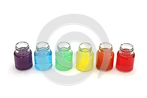 Colors water in bottles