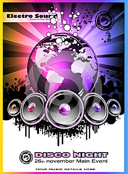 Colorul Music Event Discotheque Flyers