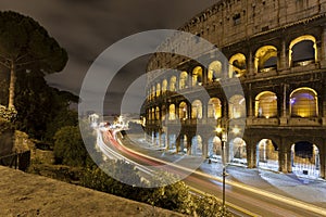 Coloseum at night