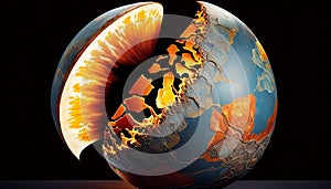 Colossal Egg Impact: Earth\'s Collision, Made with Generative AI