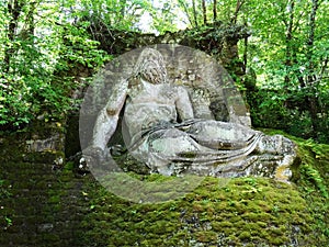 Colossal statue in the forest of Bomarzo. Italy photo