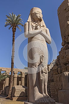 Colossal statue of Ramesses II inside Karnak Temple Complex