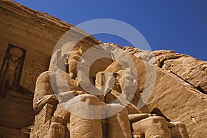Colossal statues in the Abu Simbel Temple