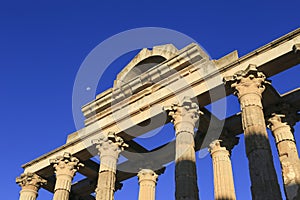 Colossal Temple of Diana in the old town of Merida