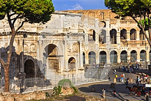 Colosseo and arco di constantino, Rome photo