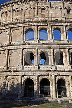 Colosseum, 1st century antique, oval amphitheatre in the centre of the city, Rome, Italy