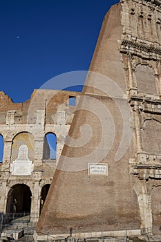 Colosseum, 1st century antique, oval amphitheatre in the centre of the city, Rome, Italy