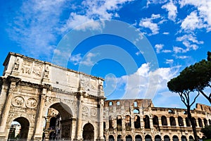 Colosseum and Arch of Constantine