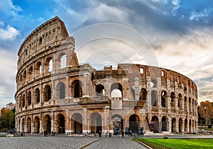 Colosseum (Coliseum) is one of main travel attraction of Rome in Italy