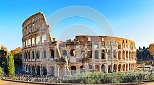 Colosseum (Coliseum) is one of main travel attraction of Rome, Italy