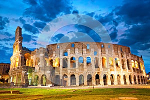 Colosseum at dusk